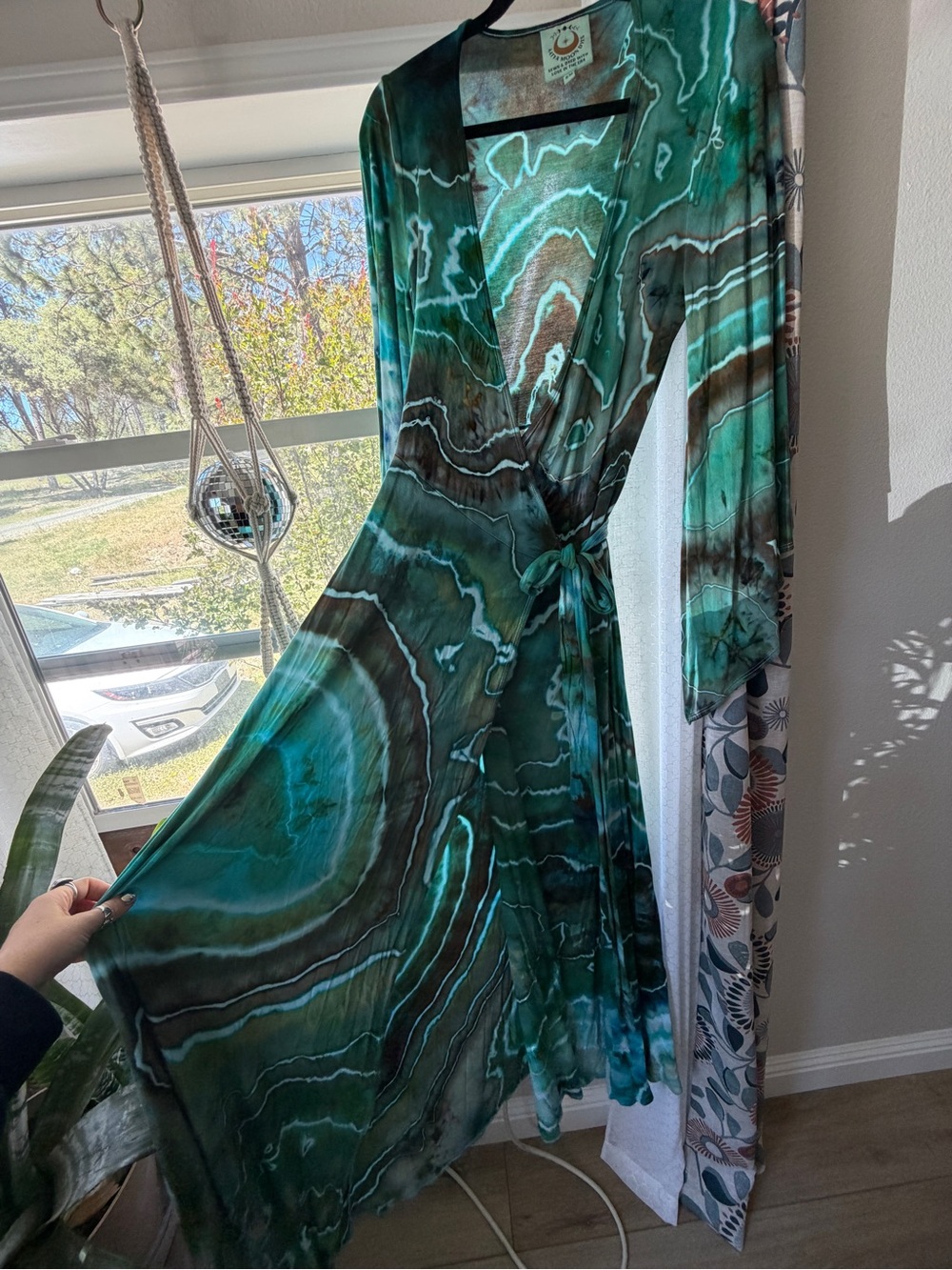 Katya Moon Dyes Green Geode Tie Dye Wrap Dress - Picture 2 of 5